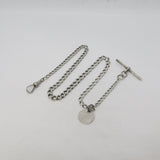 Sterling Silver Graduating Albert Watch Chain Antique 1930 Chester Art Deco