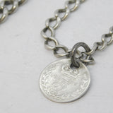 Sterling Silver Graduating Albert Watch Chain Antique 1930 Chester Art Deco
