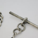 Sterling Silver Graduating Albert Watch Chain Antique 1930 Chester Art Deco