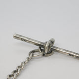 Sterling Silver Graduating Albert Watch Chain Antique 1930 Chester Art Deco