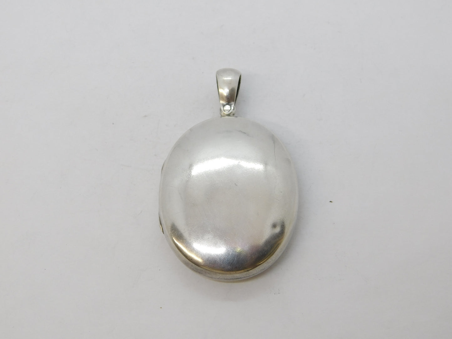 19th Century Sterling Silver Large Picture Locket Pendant Antique c1890