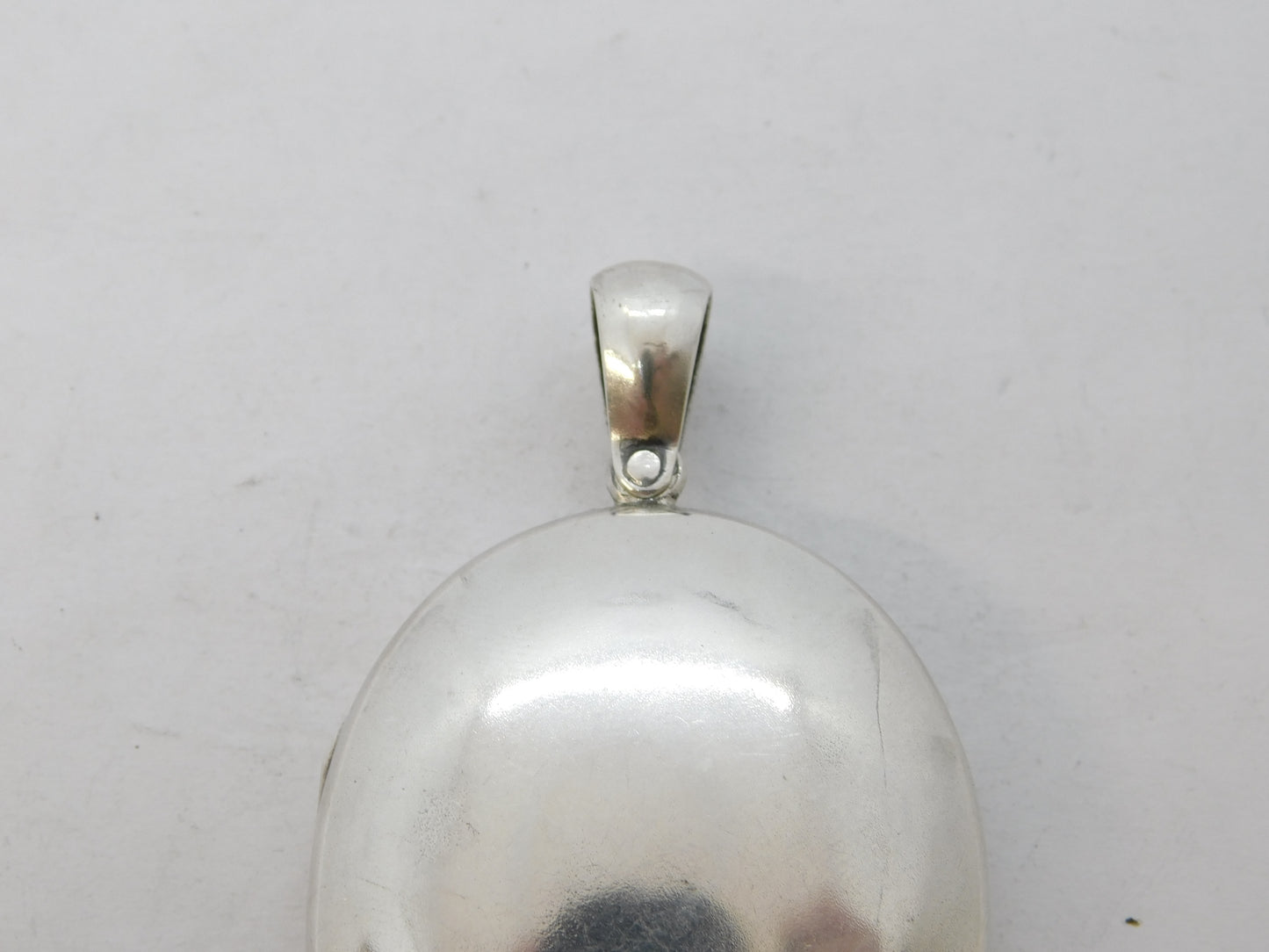 19th Century Sterling Silver Large Picture Locket Pendant Antique c1890