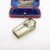 Victorian Aesthetic Movement Silver Plated Collared Shirt Vesta Case c1880