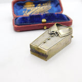 Victorian Aesthetic Movement Silver Plated Collared Shirt Vesta Case c1880