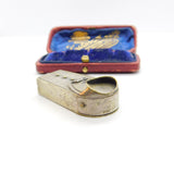 Victorian Aesthetic Movement Silver Plated Collared Shirt Vesta Case c1880