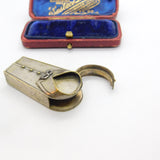 Victorian Aesthetic Movement Silver Plated Collared Shirt Vesta Case c1880