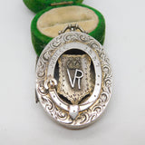 Queen Victoria Sterling Silver Jubilee Locket Pendant Antique 1886 Birmingham