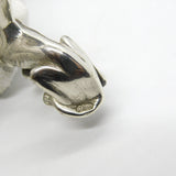 Victorian Cast Sterling Silver Sitting Greyhound Teapot Finial Antique c1840