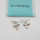 Tiffany & Co. Sterling Silver Elsa Peretti Dove Bird Hook Earrings Vintage