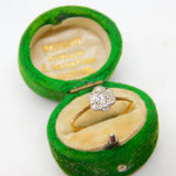 Victorian 18ct Yellow Gold Old Cut Diamond Daisy Flower Cluster Ring Antique c1880