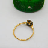 Victorian 18ct Yellow Gold Old Cut Diamond Daisy Flower Cluster Ring Antique c1880