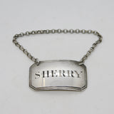 George IV Sterling Silver Sherry Decanter Label Antique 1829 Birmingham