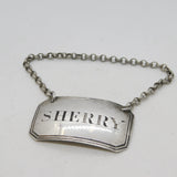 George IV Sterling Silver Sherry Decanter Label Antique 1829 Birmingham