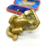 Victorian Chinese Cast Brass Otter Sculpture With Prunus Antique c1860