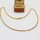 Victorian 9ct Yellow Gold Rope Chain Necklace Antique c1880 17" 43cm Length