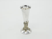 Sterling Silver Modernist Tree Stump Form Flower Vase 1972 Deakin & Francis
