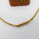 Victorian 9ct Yellow Gold Rope Chain Necklace Antique c1880 17" 43cm Length