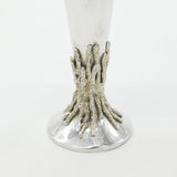 Sterling Silver Modernist Tree Stump Form Flower Vase 1972 Deakin & Francis