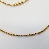 Victorian 9ct Yellow Gold Rope Chain Necklace Antique c1880 17" 43cm Length