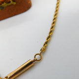 Victorian 9ct Yellow Gold Rope Chain Necklace Antique c1880 17" 43cm Length