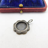 Victorian Aesthetic 9ct Rose Gold on Sterling Silver Floral Drop Pendant c1880
