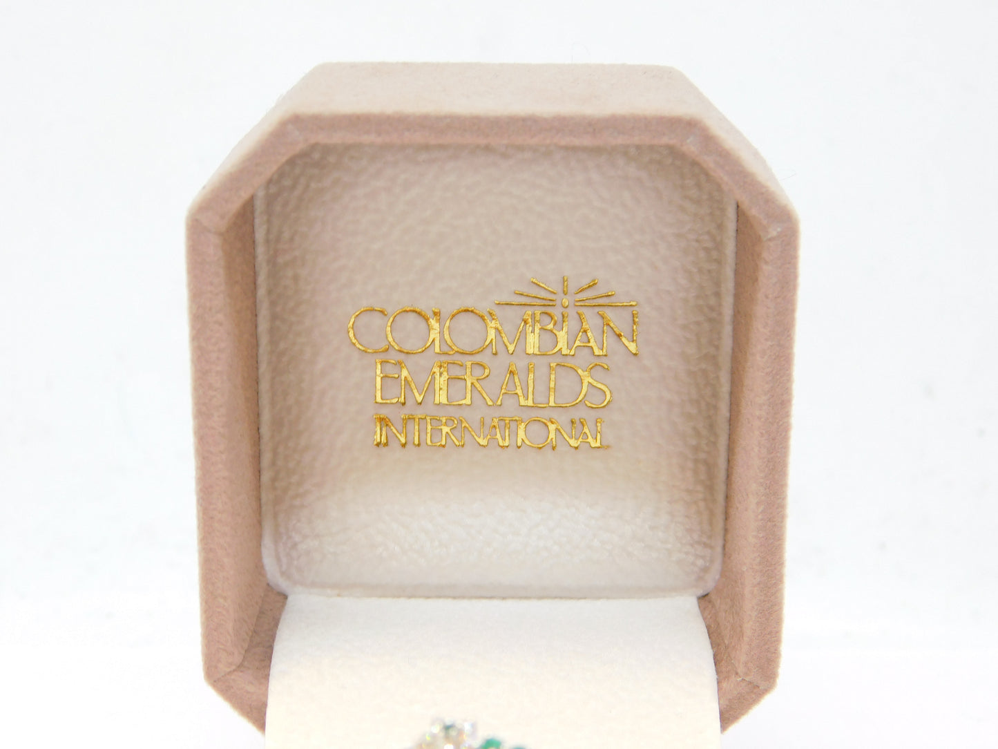 14ct Two-Tone Gold, Emerald & Diamond Floral Crossover Ring Vintage c1990