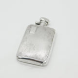 Sterling Silver Engine Turned Spirit Hip Flask Chester 1937 Hubert Hall Antique
