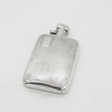 Sterling Silver Engine Turned Spirit Hip Flask Chester 1937 Hubert Hall Antique