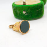 Victorian 9ct Rose Gold Bloodstone Set Sitting Squirrel Fob Seal Antique c1890