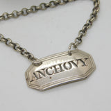 George III Sterling Silver 'Anchovy' Sauce Bottle Label Antique c1790 London