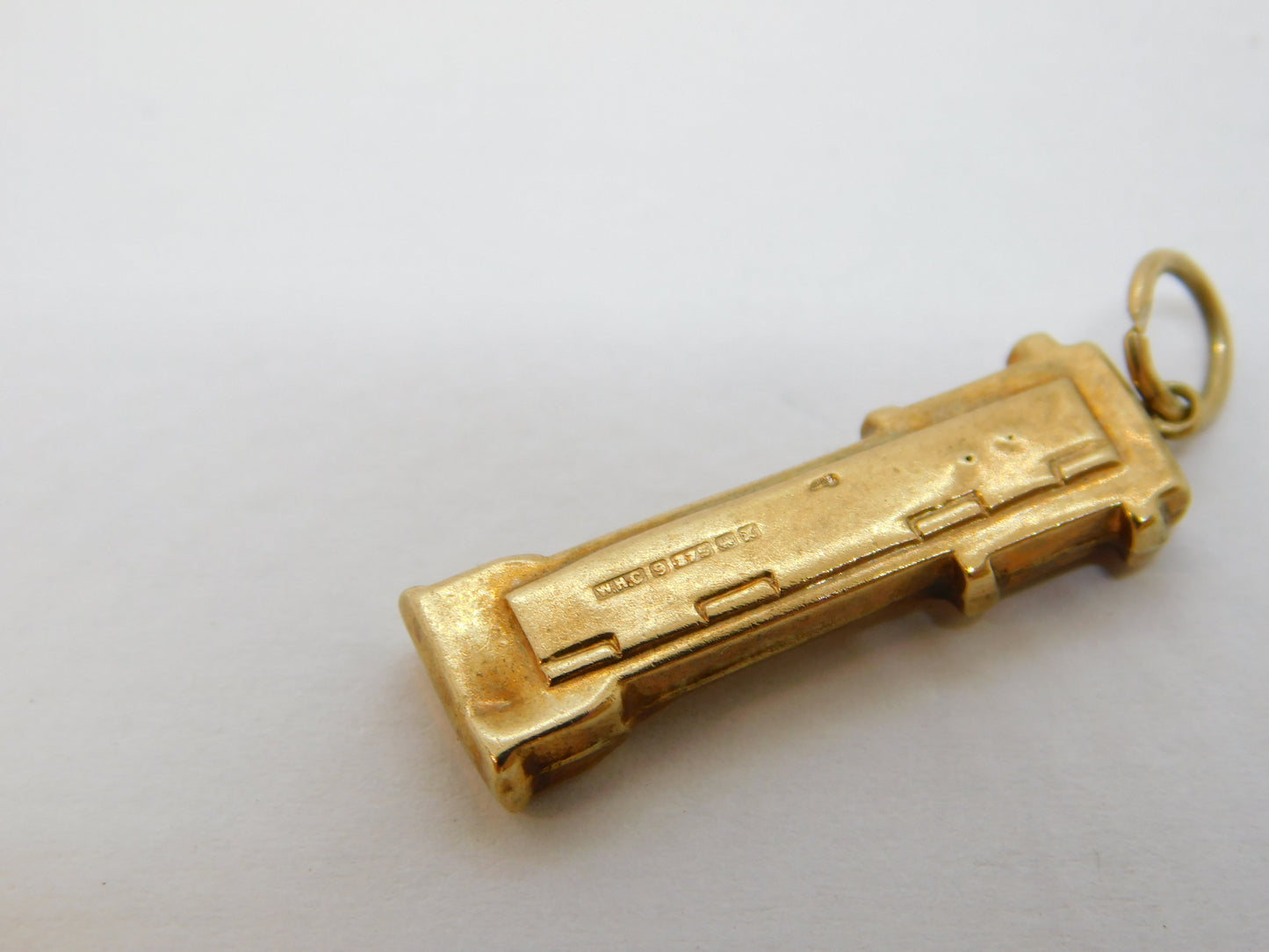 9ct Yellow Gold Grandfather Clock Charm Pendant Vintage 1972 Birmingham