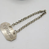 George III Sterling Silver 'Anchovy' Sauce Bottle Label Antique c1790 London