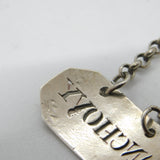 George III Sterling Silver 'Anchovy' Sauce Bottle Label Antique c1790 London