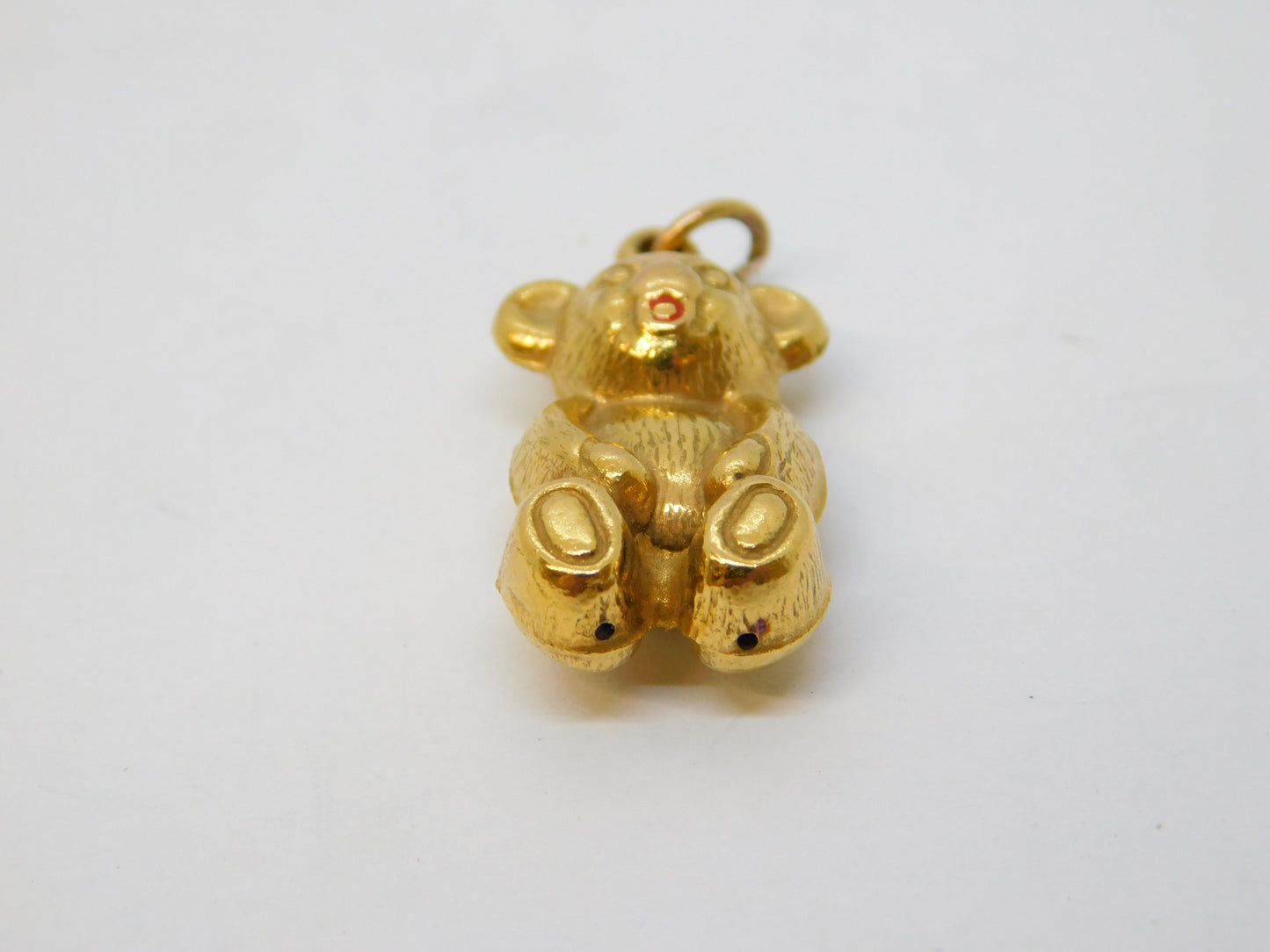 9ct Yellow Gold Teddy Bear Charm Pendant Vintage 1973 London