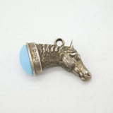 Victorian Sterling Silver Horse Form Fob Pendant Antique 1876 Birmingham