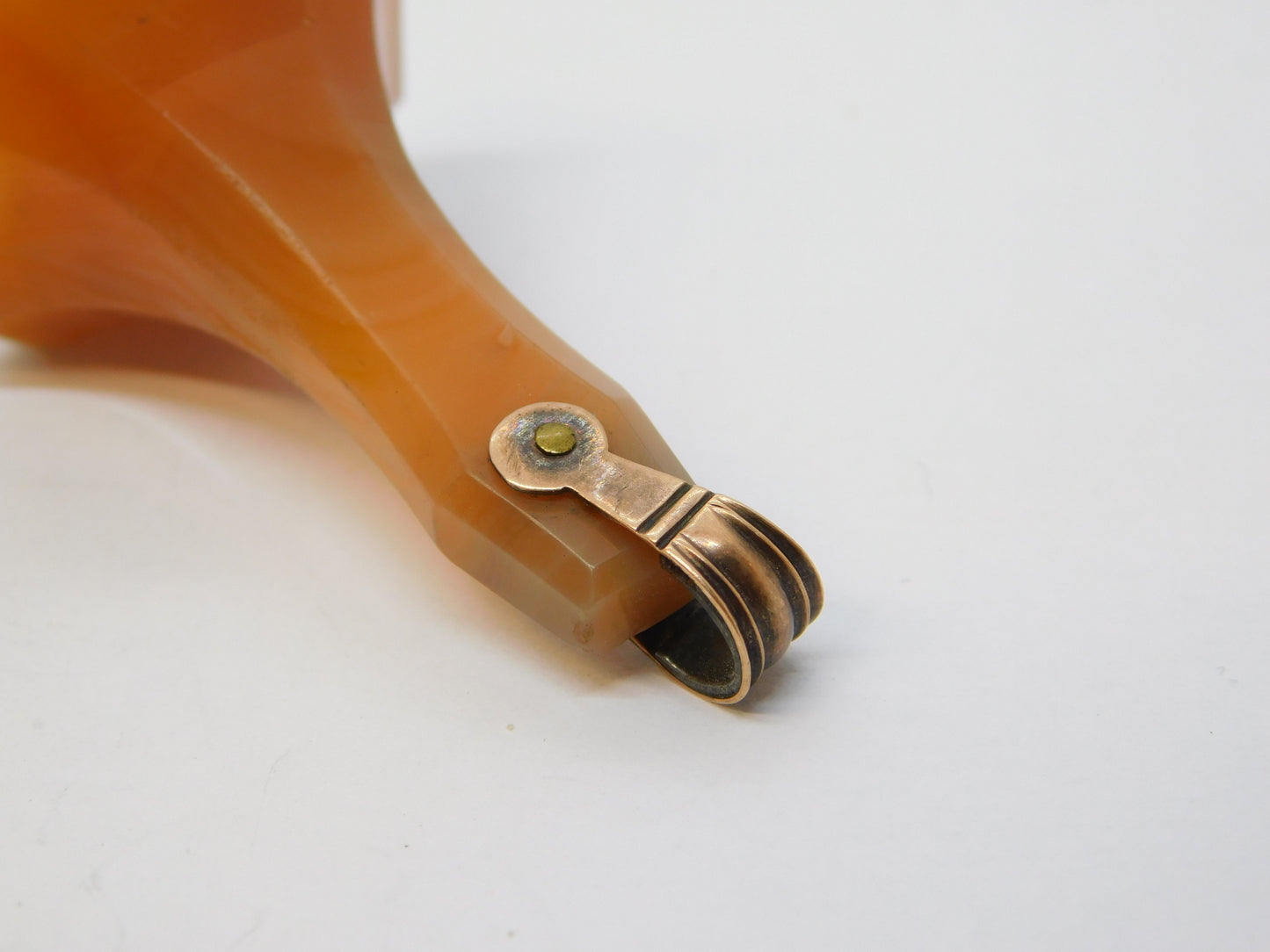 George III 9ct Rose Gold Carved Red Carnelian Agate Fob Seal Antique c1820