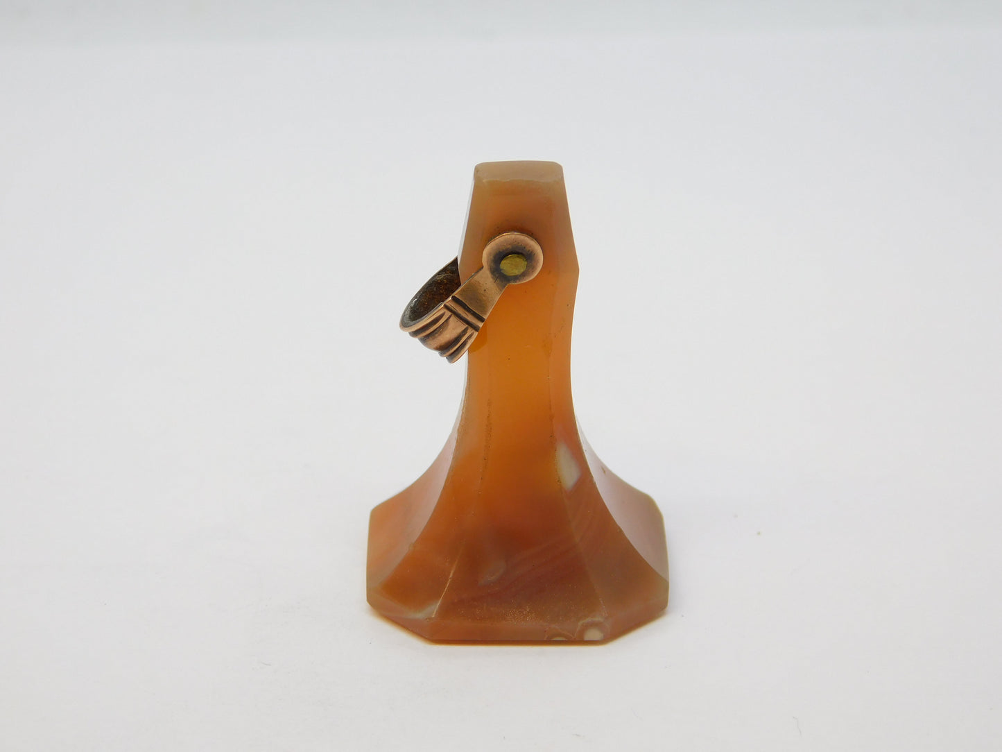 George III 9ct Rose Gold Carved Red Carnelian Agate Fob Seal Antique c1820
