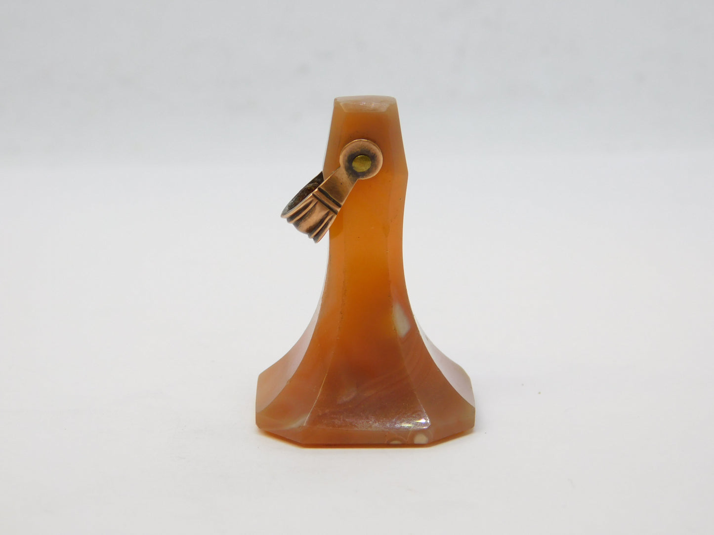 George III 9ct Rose Gold Carved Red Carnelian Agate Fob Seal Antique c1820