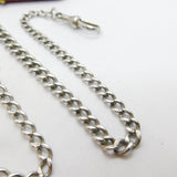 Sterling Silver Graduating Albert Link Watch Chain 1930 Chester Antique Art Deco