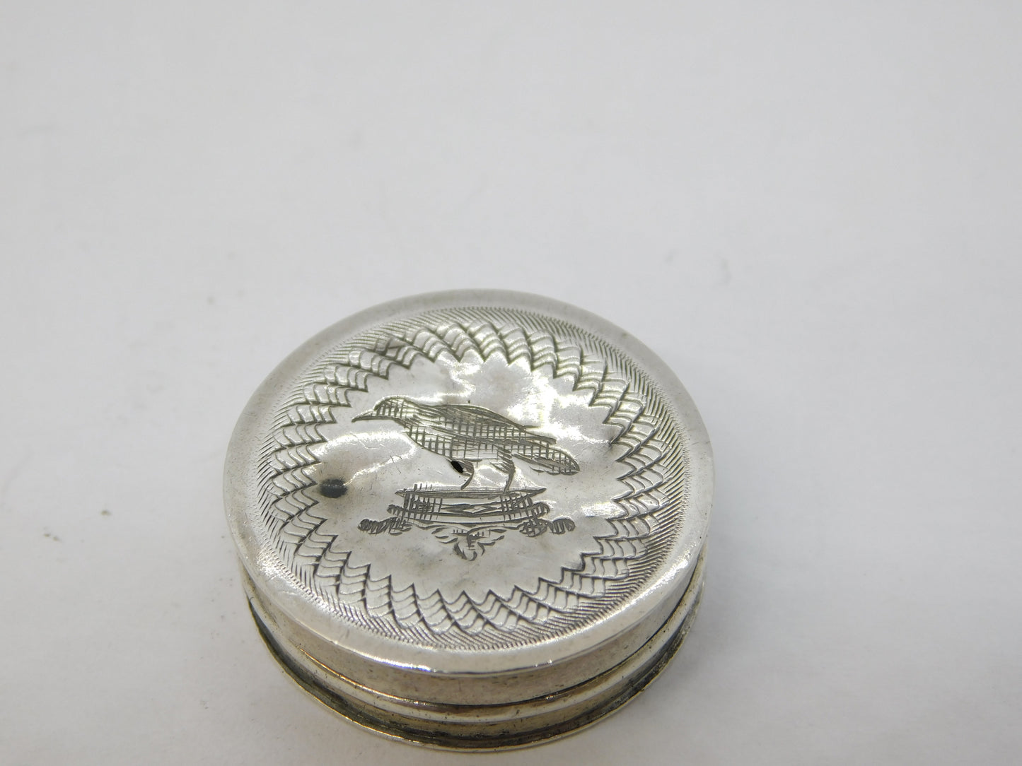 18th Century Irish Provincial George III Sterling Silver Patch Box Antique c1790