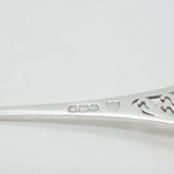Sterling Silver Floral Pattern Handle Tea Strainer 1943 Antique Art Deco