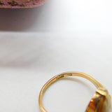 9ct Yellow Gold & Carved Shell Cameo Classical Ring Antique c1920 Art Deco