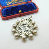 Pays Basque Sterling Silver 'Ongia Ene Gogoa' Good Is My Wish Pendant Vintage