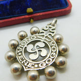 Pays Basque Sterling Silver 'Ongia Ene Gogoa' Good Is My Wish Pendant Vintage