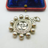 Pays Basque Sterling Silver 'Ongia Ene Gogoa' Good Is My Wish Pendant Vintage