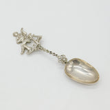 Victorian Dutch .833 Silver Musical Lute Player Terminal Serving Spoon c1890