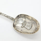 Victorian Dutch .833 Grade Silver Stork Pattern Christening Spoon c1890 Antique