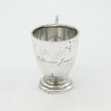 Sterling Silver Christening Mug Tankard 'Catherine Jane' 1919 Birmingham