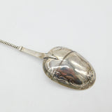 Victorian Dutch .833 Grade Silver Stork Pattern Christening Spoon c1890 Antique