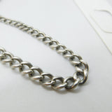 Victorian Sterling Silver Graduating Albert Link Watch Chain Antique c1890